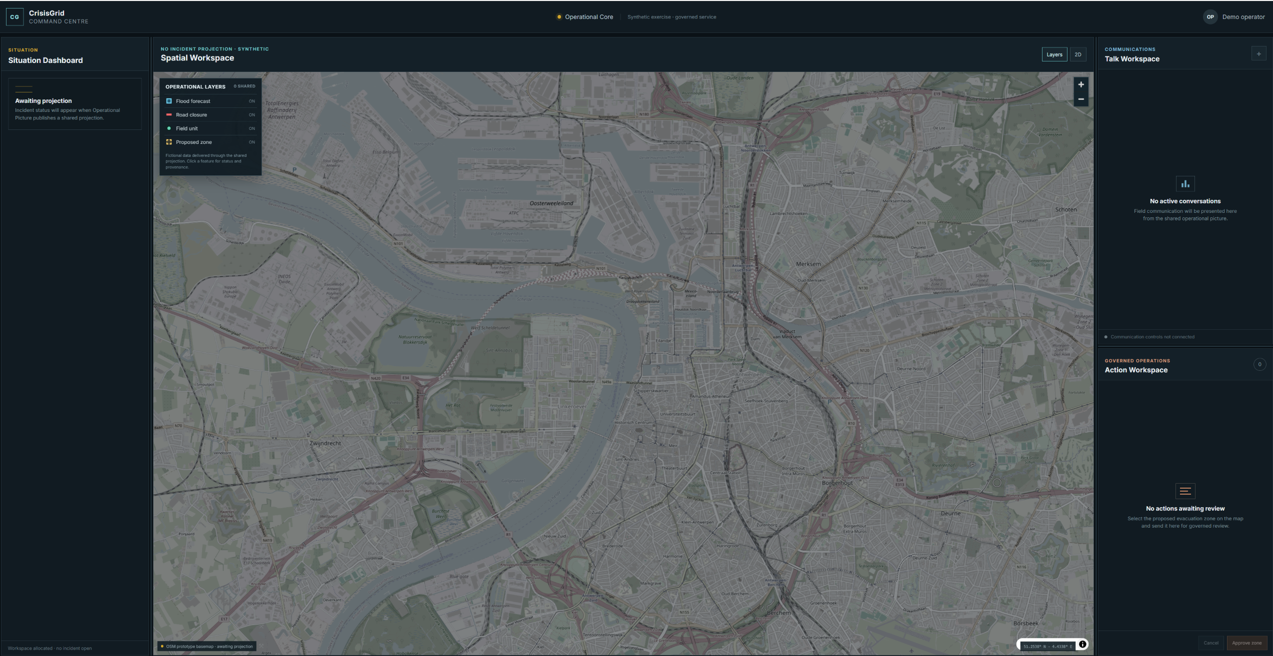 CrisisGrid command centre application