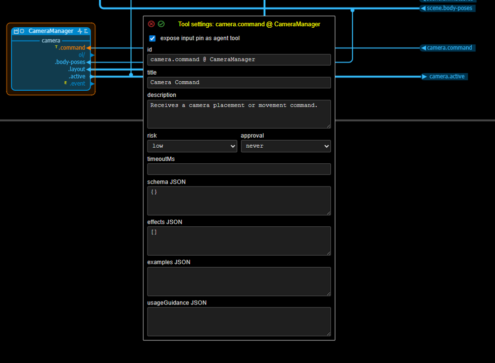 input pin tool settings